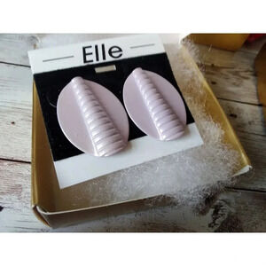 NWT Vintage 1980s Lavender Abstract Earrings by Elle